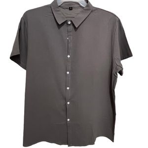 Gray Casual Men's Short-Sleeve Shirt.-- NWOT Size XL